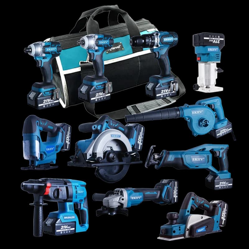EKIIV Impact Cordless Drill Screwdriver Electric Hedge Trimmer 20v Cordless Pruning Shears Cordless Combo Kit