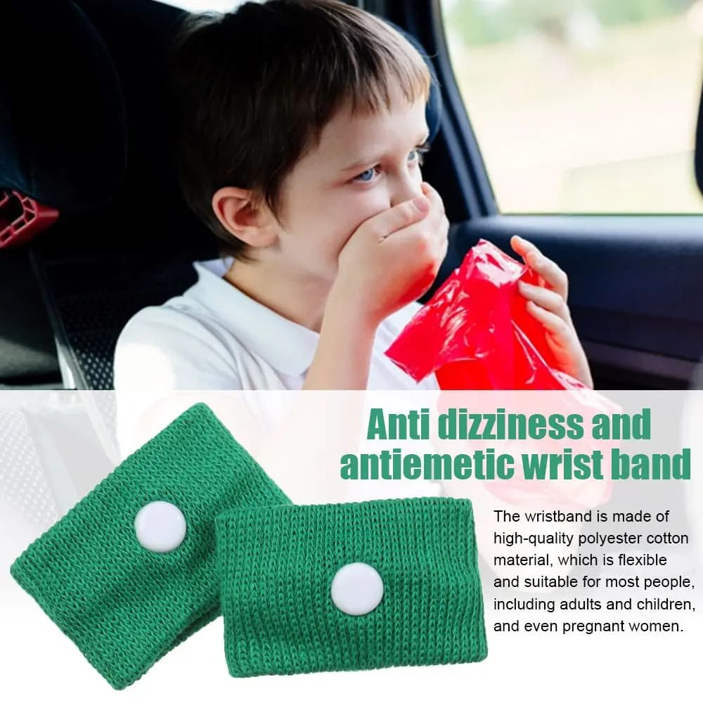 2 pezzi braccialetti di sicurezza sportiva supporto per il polso carcinetosi Seasick cinturini da polso Anti-cinetosi braccialetti morbidi Anti-Nausea
