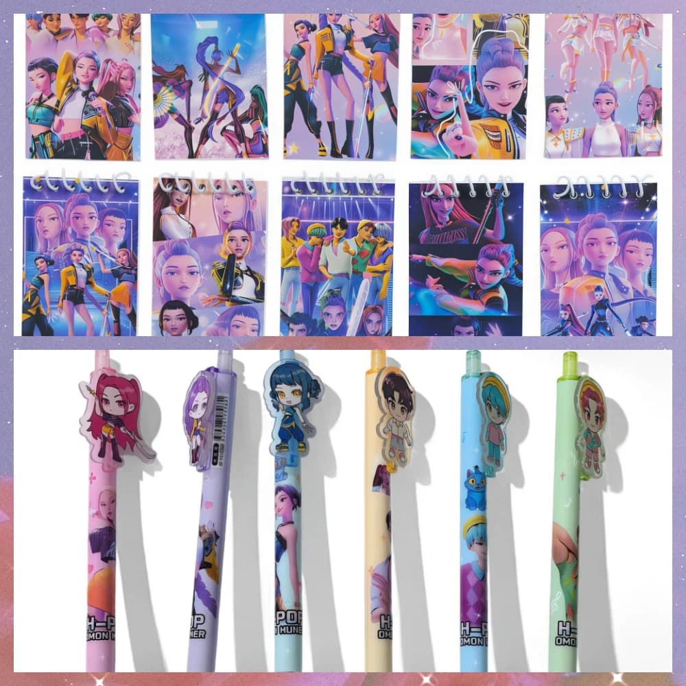 Nuovo Set di Cancelleria, Adatto per Ufficio, Materiale Scolastico, Quaderno a Fogli Mobili, Articoli per Feste a Tema Anime, Penna a Sfera
