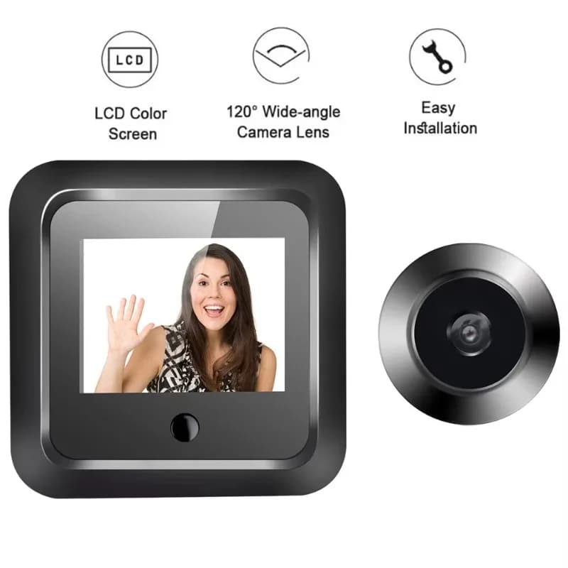 Spioncino da 2,4 pollici 120 ° Monitor di sicurezza per telecamera con visore digitale intelligente 240X320 Campanello visivo HD 300000 pixel Resolutio