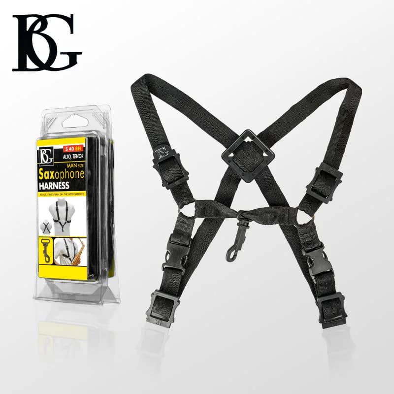 French Bg Saxophone Strap Double Shoulder Strap Shoulder Strap for Children, Students, Adults S40Sh S42Sh Pressure-Reducing Strap