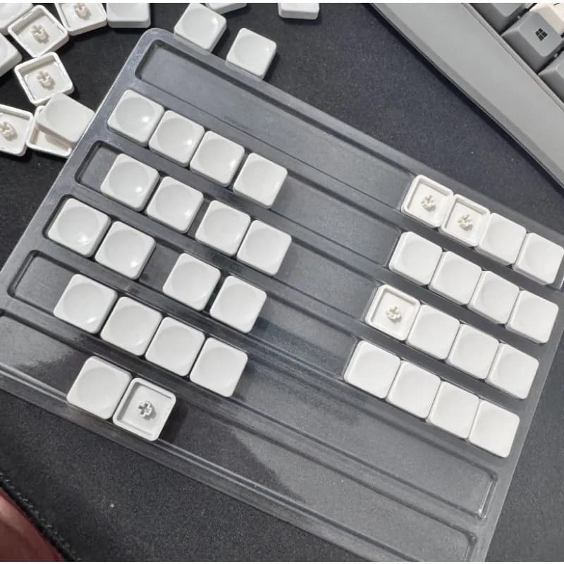 Personalizzazione del copritasto bianco adatto per tastiera meccanica Asse MX/Cuhoc Regalo copritasto per assemblaggio fai-da-te semplice, ultrasottile e portatile