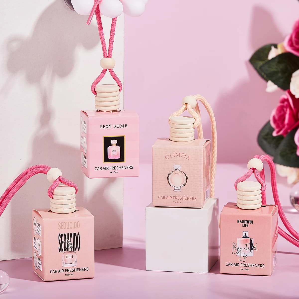 Fresh fragrance for cars: lasting fragrance, natural floral fragrance, car perfume diffuser, delicate fragrance without irritation