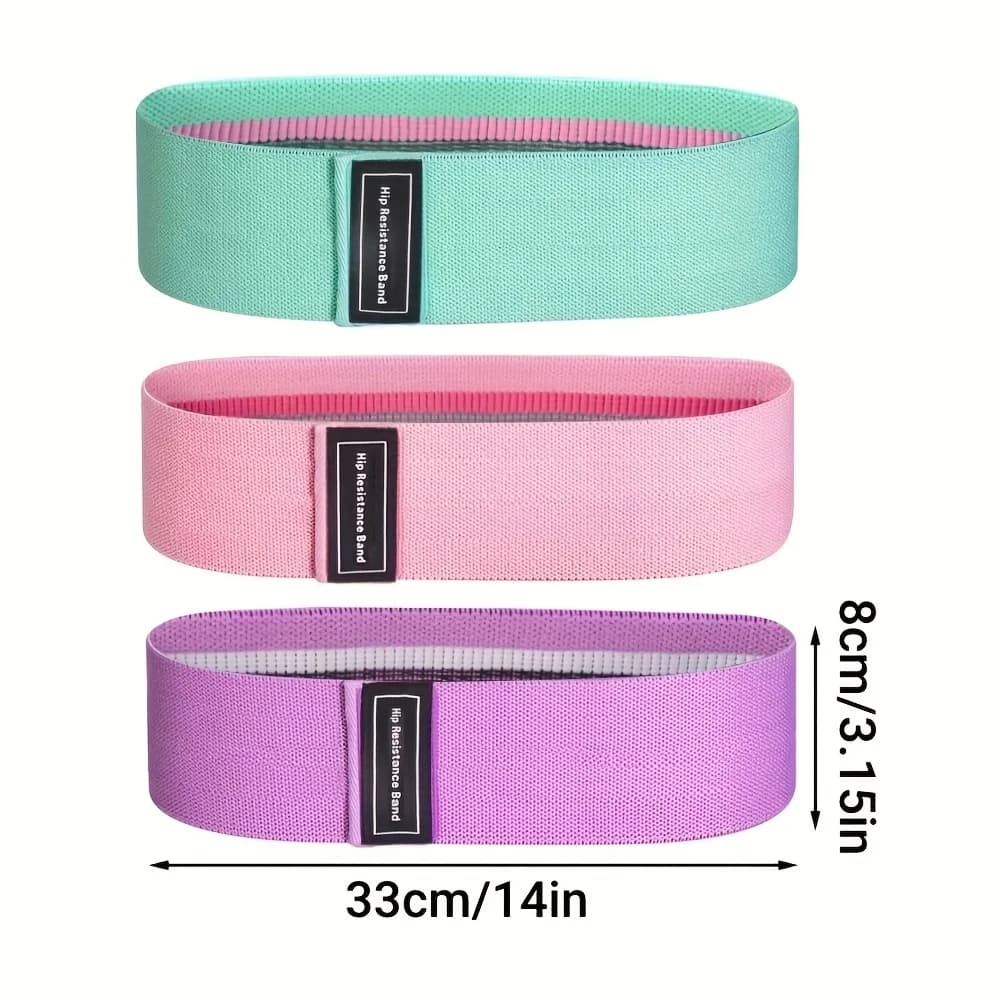 Set of 3 Resistance Phases for Gambe and Glutei, Bands for Exercises at Home, Yoga, Pilates, Fitness and Tonification of Glutei