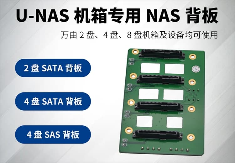4/8 Bay NAS Chassis Dedicated Backplane Compatible U-NAS Storage Case SAS 12G SATA 6G High Speed Disk Interface Board