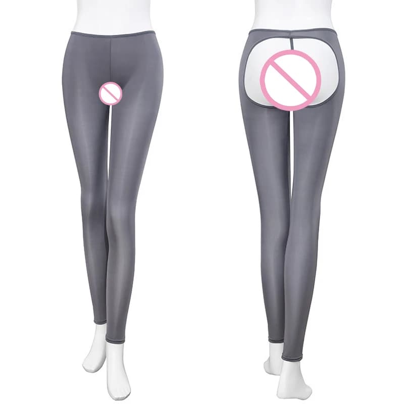 Leggings Erotici che Mostrano il Sedere, Lingerie Teddy Sexy, Pantaloni Aderenti con Zip all'Inguine, Costumi per Giochi di Ruolo all'Aperto, Pantaloni da Yoga Elasticizzati