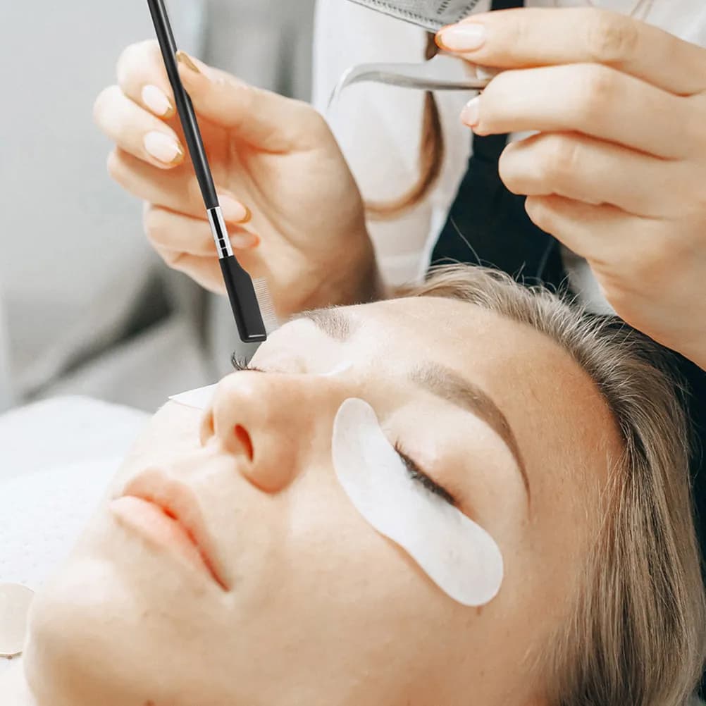 Set di 4 Pettini per Ciglia in Acciaio Inox, Spazzola Separatrice per Ciglia, Strumento per Extension Ciglia, Pulizia Mascara e Trucco