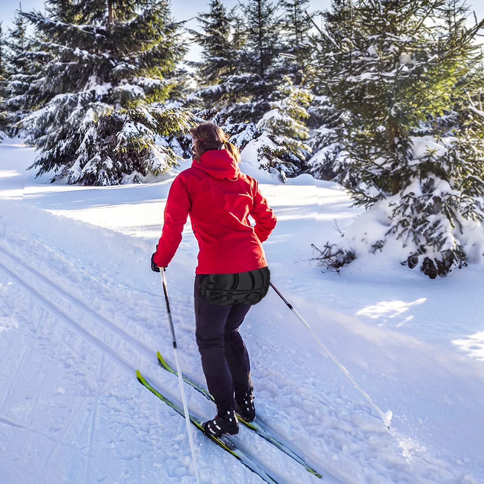 Protezione per Glutei per Pattinaggio su Ghiaccio, Imbottiture per Ragazze, Ragazzi e Adulti, Protezioni per Fianchi, Attrezzatura di Sicurezza per Sport Invernali, Regolabile