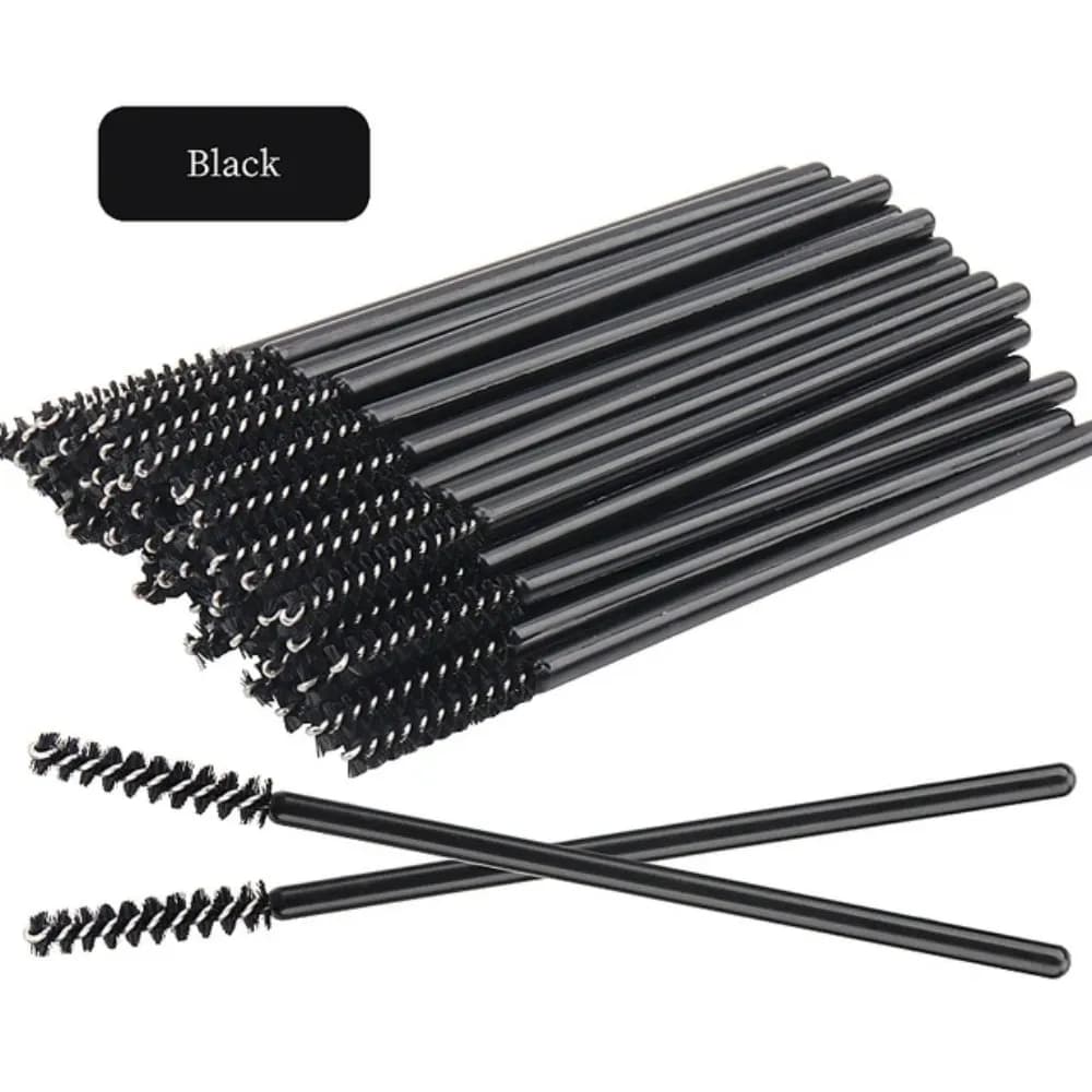 50 Pieces Disposable Eyelash Brushes with Crystal End Head, Eyebrow Brush, Mascara Applicator, Tools for Extension Eyelashes and Makeup
