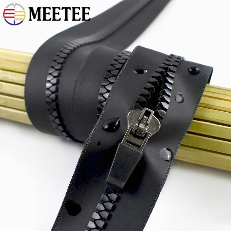 2/5 Metri 5 # Cerniera in resina impermeabile con tirazip, cerniere lunghe per tende, impermeabili, decorazioni, kit di riparazione, accessori per cucito fai da te