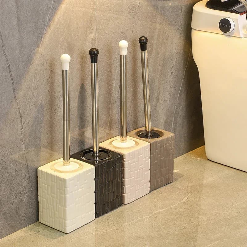Ceramic Toilet Brush Household No Dead Corner Toilet Cleaning Toilet Long Handle Bathroom Accessories