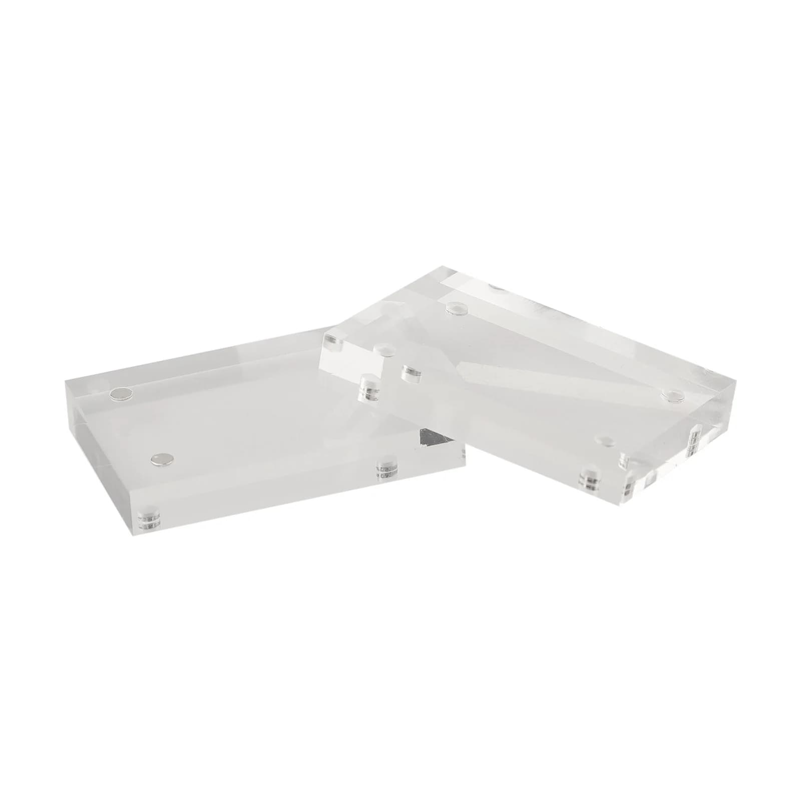 Cornice per foto in acrilico, espositore decorativo, doppia faccia, ricambio per la casa, immagine ornamentale trasparente spessa di ricambio
