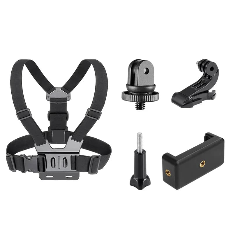 Sports Smartphone Chest Mount Set Elastic Breathable Strap Adjustable Length Multi Scene Shooting Bracket