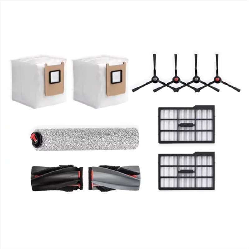 A78E-10PCS For Eufy Omni E25 / E28 Vacuum Cleaner Spare Parts Vacuum Main Brush Roller Brush Side Brush Dust Bag Filter