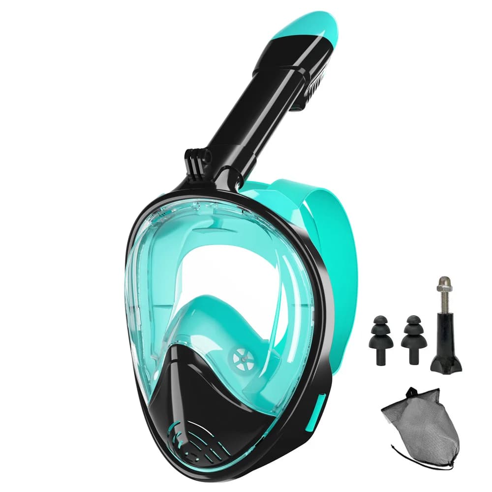 Full Face Snorkeling Mask Silicone Sub Mask Fully Dry Overview with Camera Support Swimwear with Large Frame Adult Set