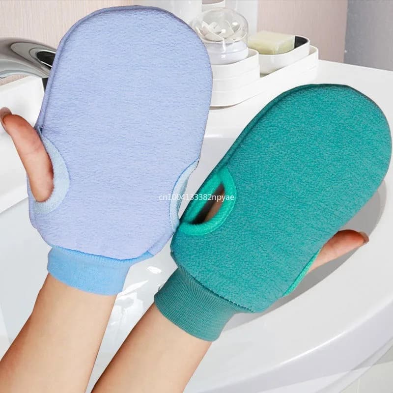 1 pz bagno per peeling esfoliante pulizia del corpo scrub guanto strofinare guanti per la pelle morta per doccia spazzola per il corpo asciugamano schiuma massaggio del corpo