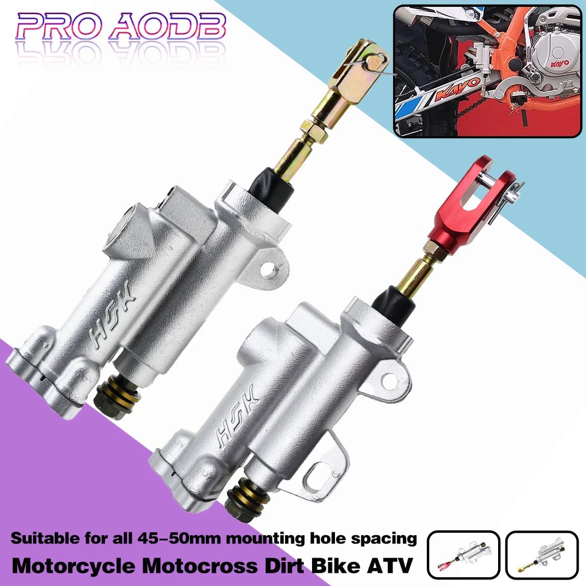 Per Kayo K2 K T2 T4 T66 Bosuer BSE M4 M2 K5 Nc250 250 ATV Dirt Bike Universale 45-50mm pompa pompa freno idraulico posteriore