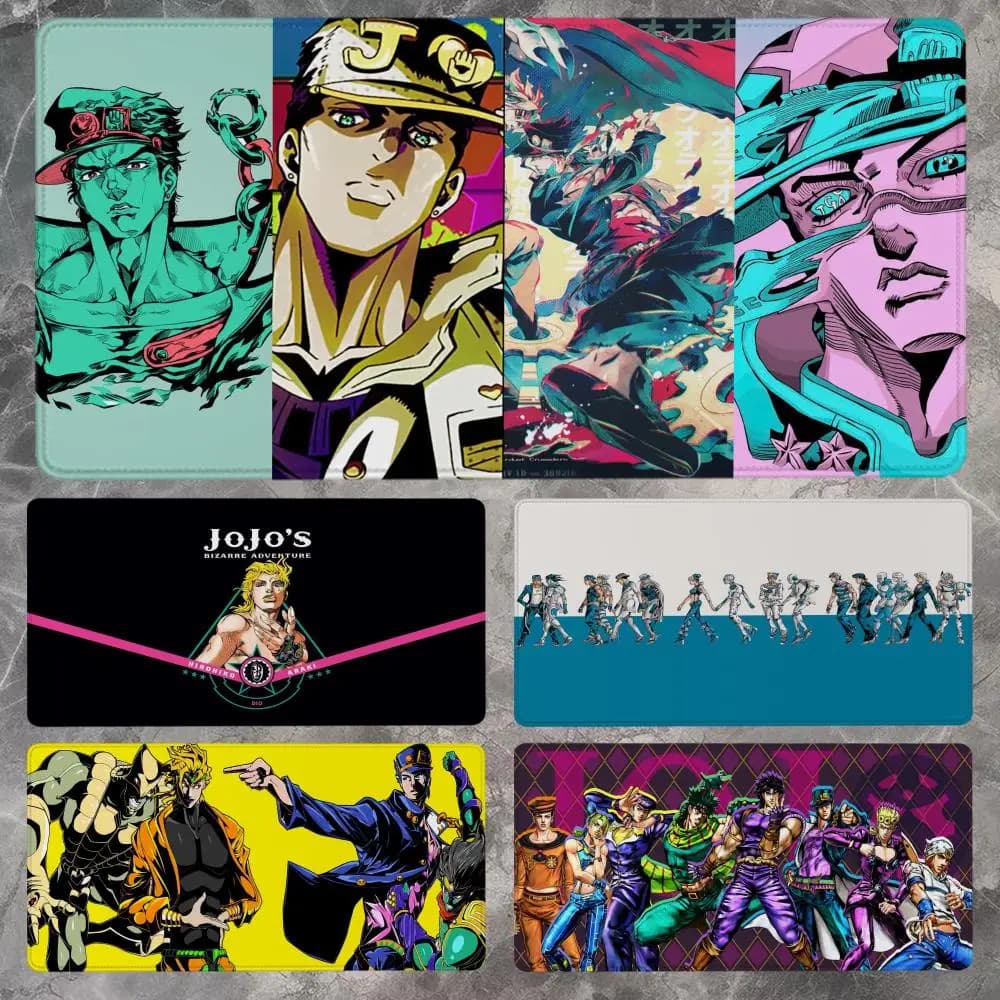 Jojo Bizarre Adventure Mouse Pad 90x40CM Tappetino per mouse da gioco antiscivolo Gamer E-Sports Tappetino per mouse Gioco Tastiera meccanica XXL Tappetino da scrivania