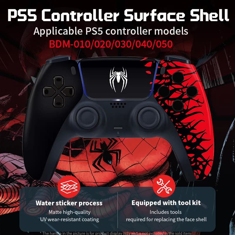 Spider limitato per controller PS5 Shell Touchpad Gamepad Cover Sostituzione piastre anteriori posteriori Custodia per maniglia per BDM-010/020/030