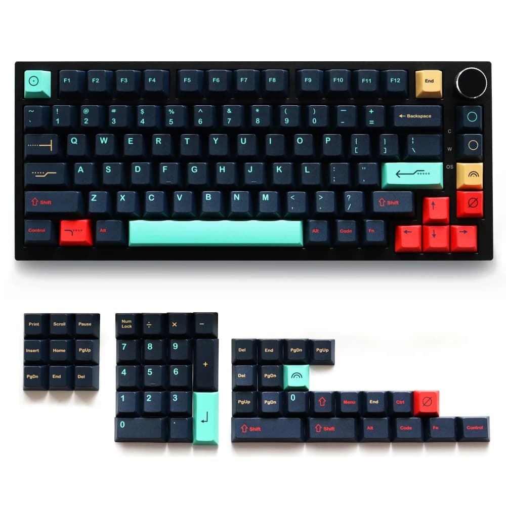 GMK Metropolis Copritasti PBT 129 tasti Cherry Profilo Cinque lati Dye-Sub Copritasti per 61/87/104/108 Mx Switch Tastiera meccanica