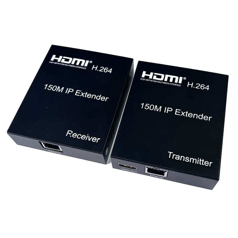 H.264 150M IP HDMI Extender Via Cat5e Cat6 Cat7 Rj45 Ethernet Cable 1080p Video Transmitter Receiver Support IR HDMI Loop Switch