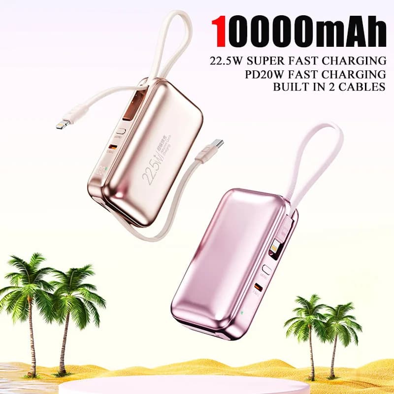 10000mAh Power Bank 22.5W PD20W Ricarica rapida Mini Powerbank Caricatore portatile Batteria esterna per iPhone Xiaomi Samsung Huawei