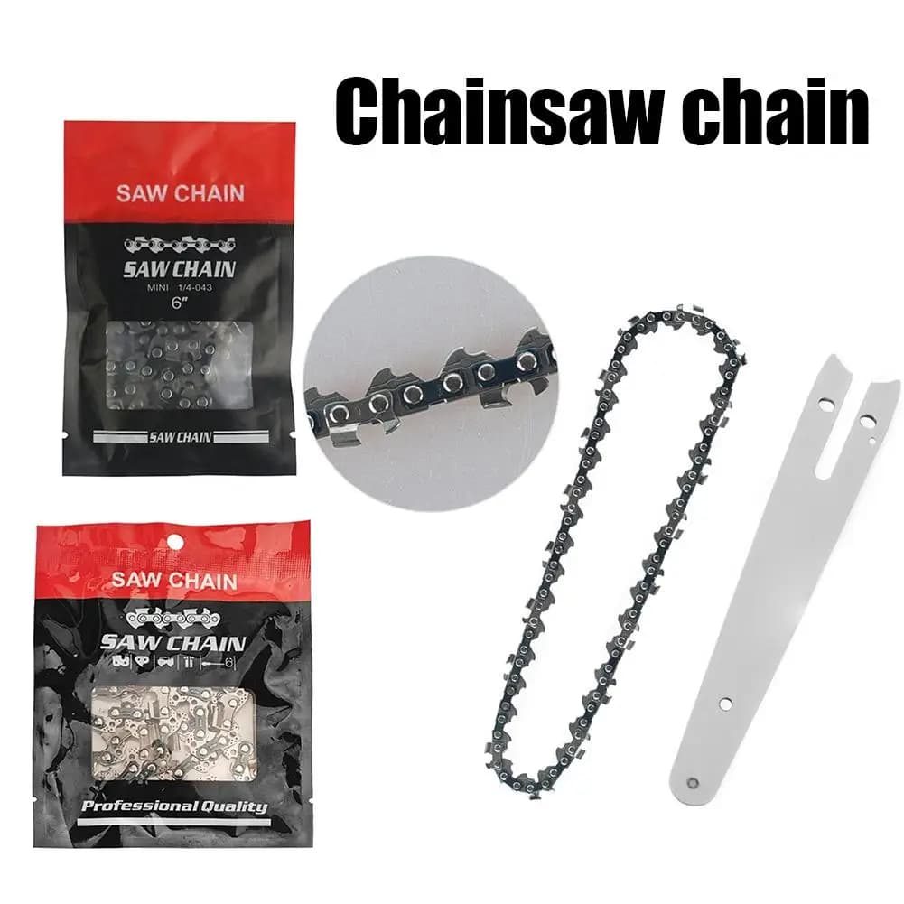 6 8 Inch Metal Chainsaw Chains Electric Saw Wood Cutting Spare Parts High Hardness Steel Mini Pruner Cordless Saw Blade