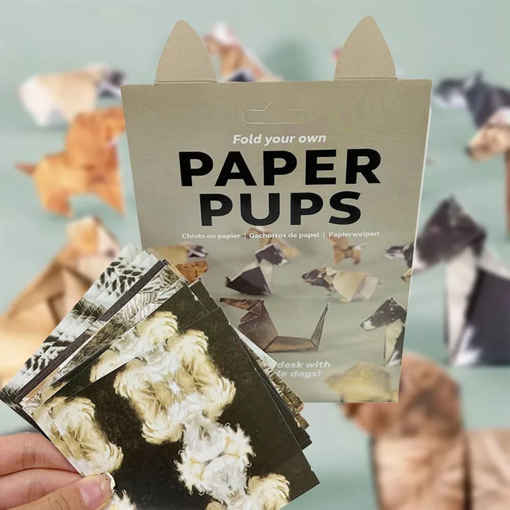 Fun Animal Folding Paper Origami Craft Premium Quality 50 Sheets with Instruction Guide DIY Art Project for Children Party Favor
