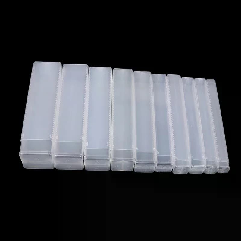 Scatola per imballaggio per punte da trapano da 5 pezzi Scatola per frese Scatola per imballaggio quadrata Scatole di immagazzinaggio Scatola telescopica per frese