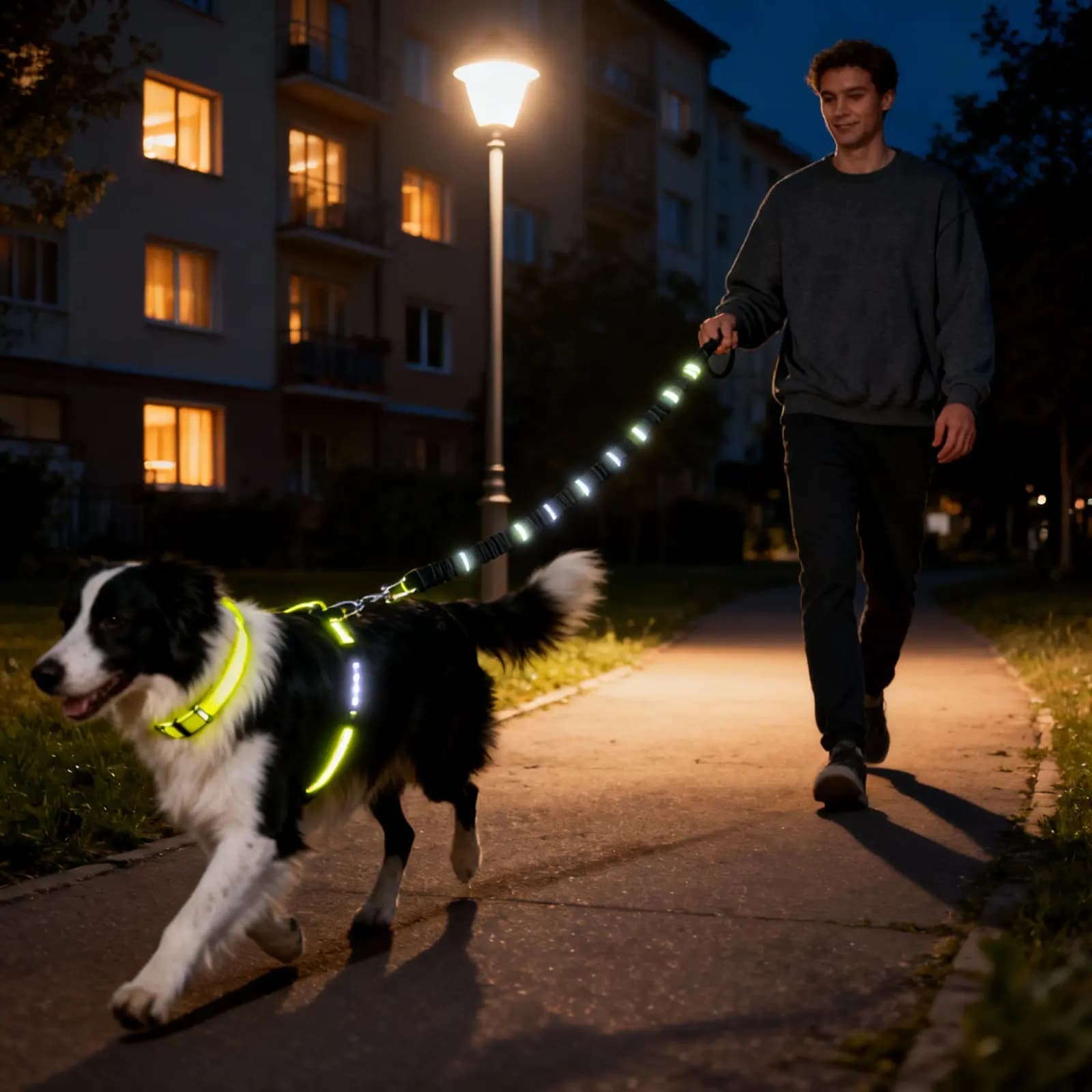Premium Reflective Dog Extension Leash Heavy Duty Mountain Nylon Bungee Stretch Walking Running Leash for Small Medium Dogs