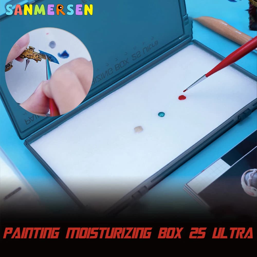 Painting Decals Stickers Moisturizing Box Water-based Palette Wet Tray Coloring Tool For Model Hand Painted DIY Tools Hobby