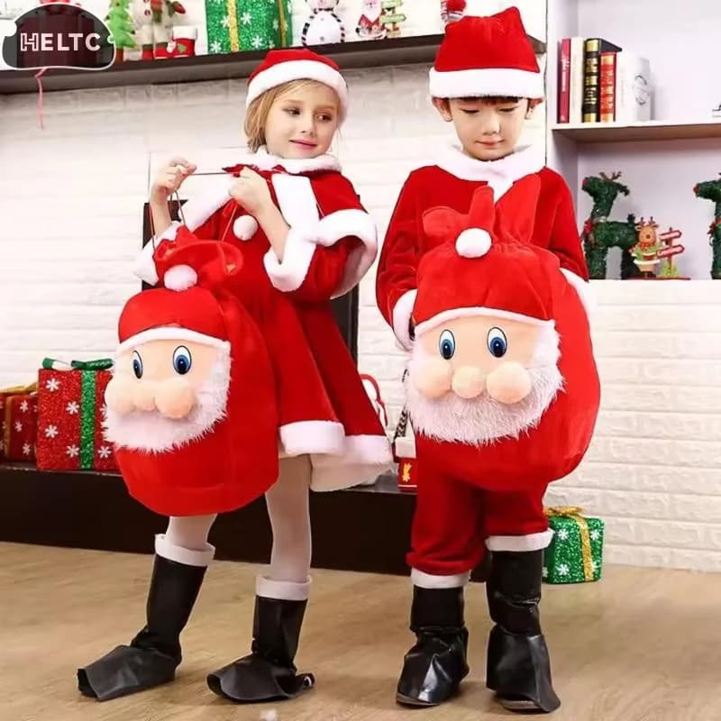 Sacco da Babbo Natale in velluto premium 1 pezzo - Borsa grande riutilizzabile con coulisse natalizia Ideale per confezioni regalo di Natale e regali Decorazioni di Capodanno