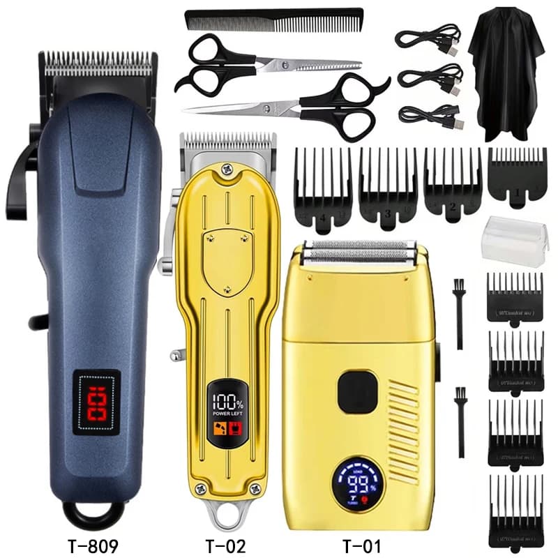 Professional Hair Clippers Electric Razor Shavers for Men USB Rechargeable Clippers and Trimmers Beard Trimmer Fast Charging