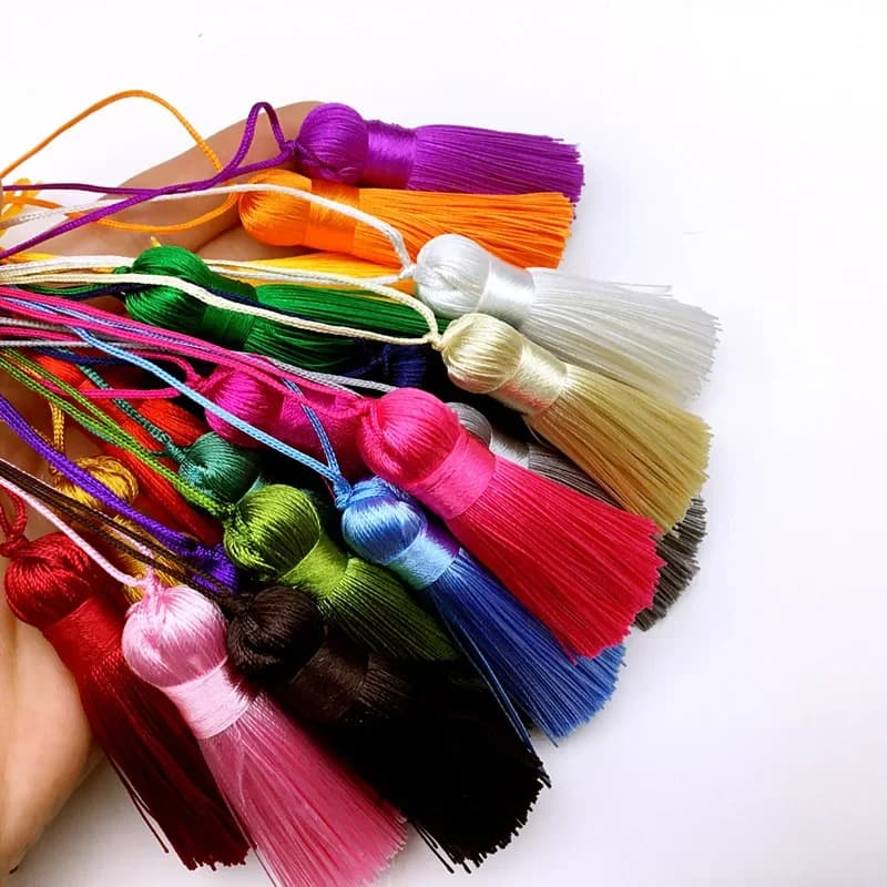 5CM Nappa di seta Frangia Cucito Bang Nappa Trim Chiave Nappe Artigianato fai-da-te Creazione di gioielli Ciondolo per la casa Abbellisci Accessori per tende