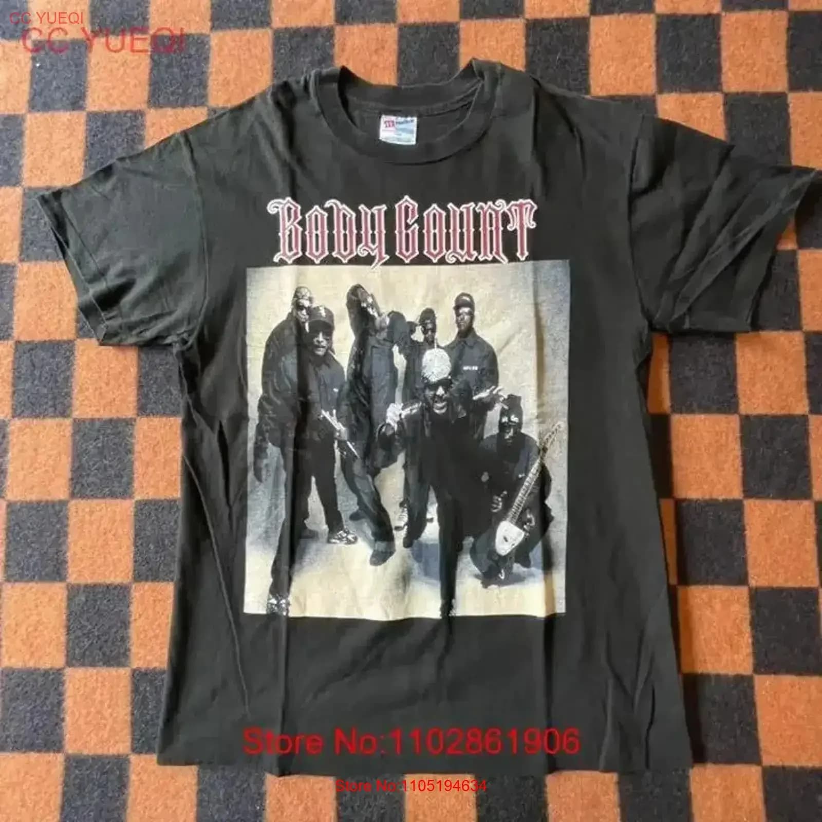 BODY COUNT T Shirt ICE VINTAGE Abiti firmati di moda lavati streetwear Leggermente elegante allungato vintage lavato unisex morbido