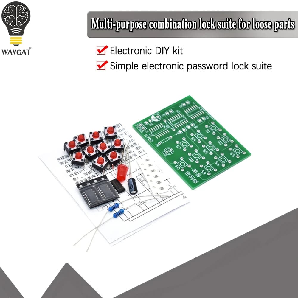 Kit blocco password elettronico semplice multiuso Kit elettronico fai-da-te Hobbyist, laboratorio di elettronica Studenti