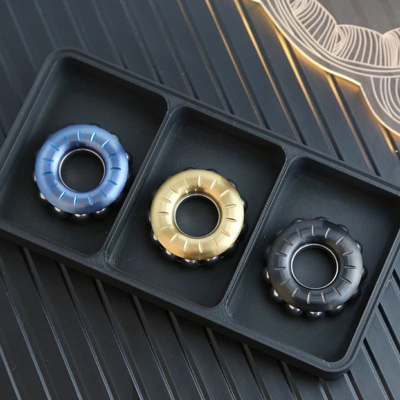 Anello in acciaio inossidabile EDC Meccanico Fidget Anello a cricchetto Giocattolo Anello in metallo tattile regolabile Giocattolo spinner antistress