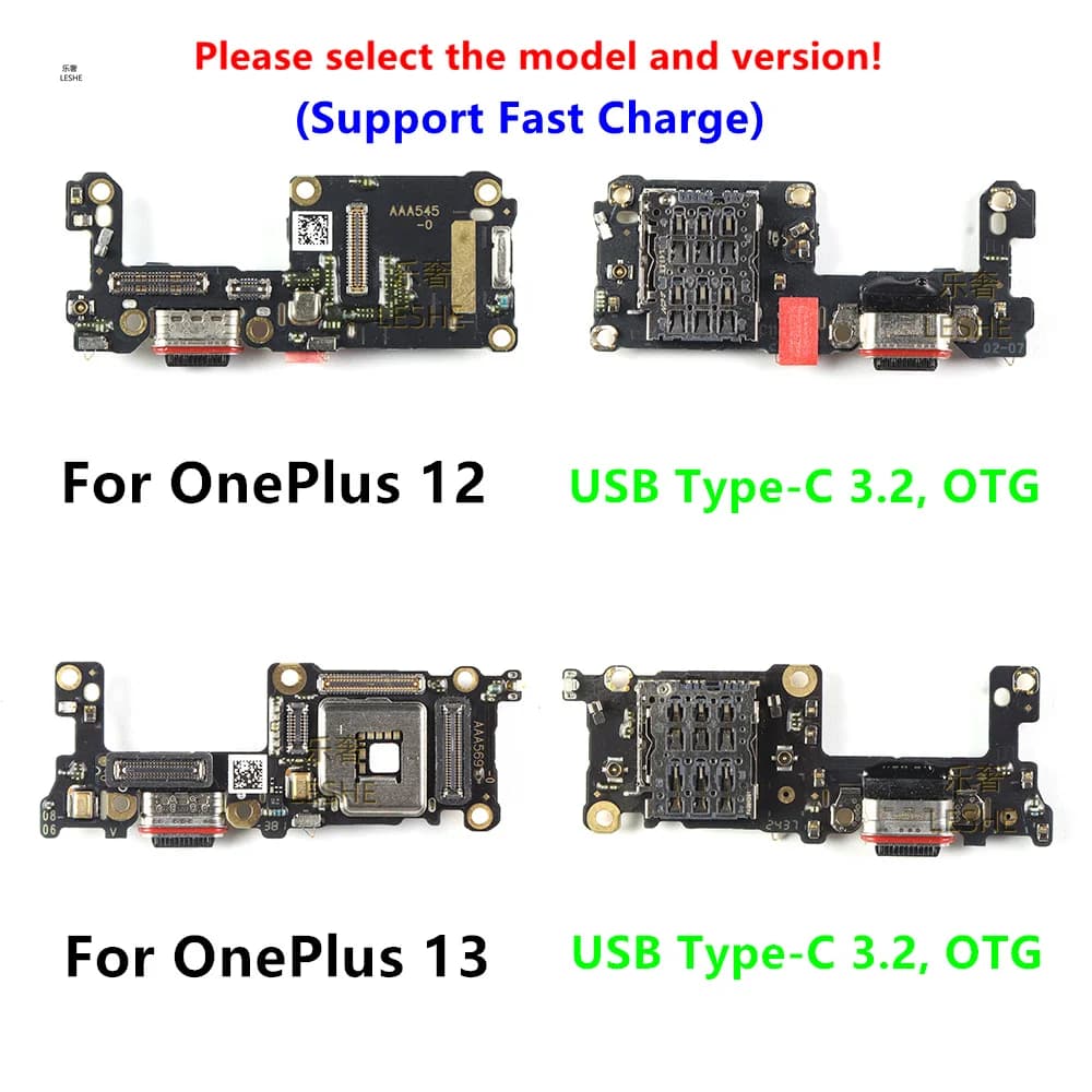 Per OnePlus 13 12 1 + 12 13 Veloce USB Tipo-C 3.2 Dock di Ricarica Porta Mic Microfono Connettore Scheda Cavo Della Flessione Parti di Riparazione