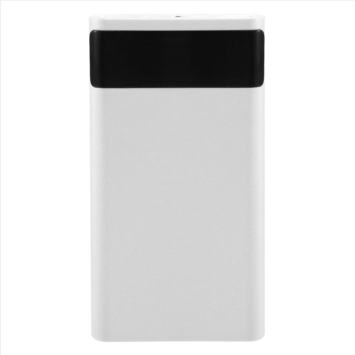 (ABDH) Scatola Power Bank per Batterie 18650 5V 2.1A con Display LCD 20000mAh, Scheda di Alimentazione per 6 Batterie 18650, Custodia Fai-da-te per Power Bank (Bianco)
