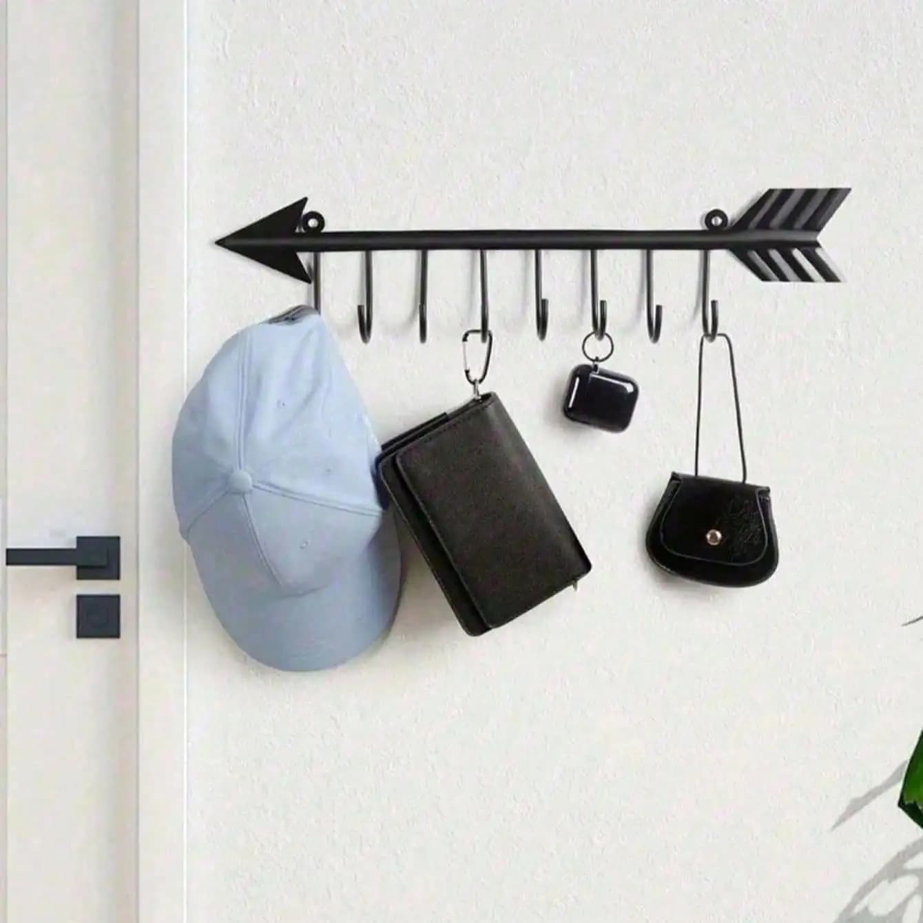 ArtLife Appendiabiti da Parete Industriale a Forma di Arco e Frecce, Organizzatore Rustico per Ingresso con Ganci Robusti per Giacche e Cappelli