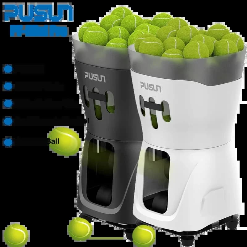 Tennis Ball, PUSUN PT-Pro, App Control Remote Control, 65+ Ball Capacity, 3-5h Battery Life, 37.2MPH CE