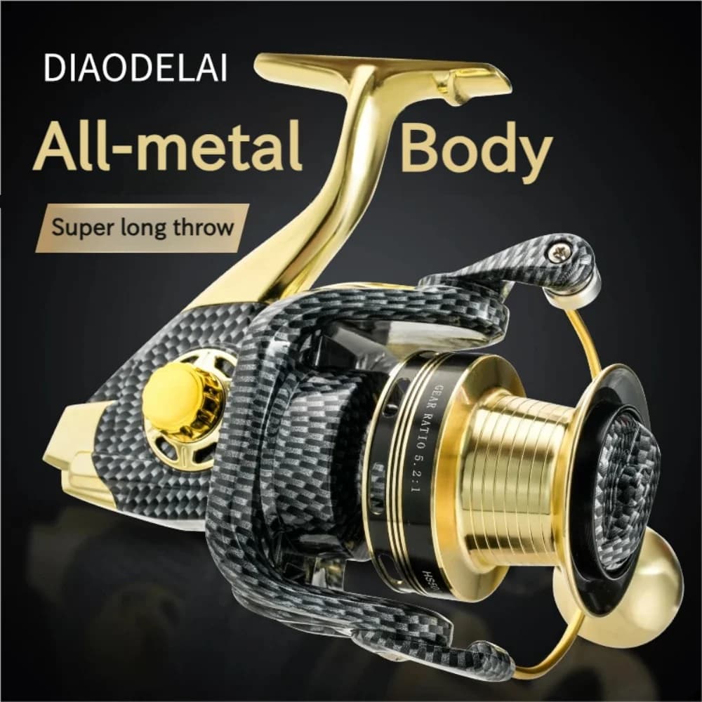 5.2:1 Full Metal Spinning Reel 20KG Trascina Linea inclinata Bobina a tazza Nessun punto morto Maniglia CNC Colata lunga Mare Grande gioco di ancoraggio Pesca