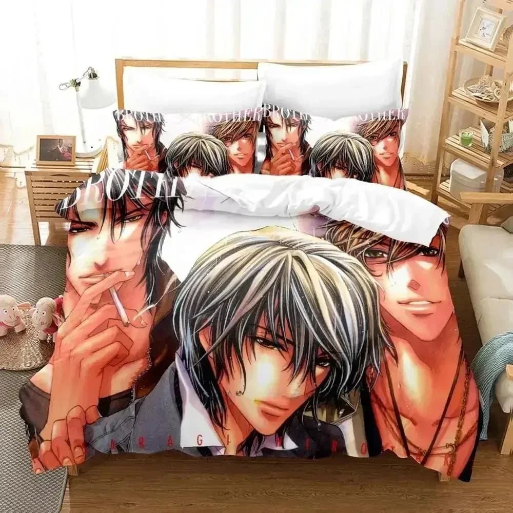 Brother X Brother Set biancheria da letto Singolo Twin Completo Queen King Size Set copripiumino per camera da letto per bambini adulti Set lenzuola Anime 3D
