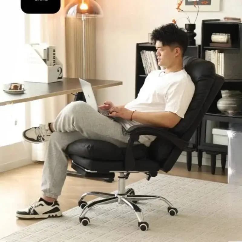 Sedia Ergonomica da Gaming e Ufficio Reclinabile Girevole per Computer, Design Chaise, per Casa e Ufficio, con Inclinazione a 140 Gradi, Sedia Direzionale