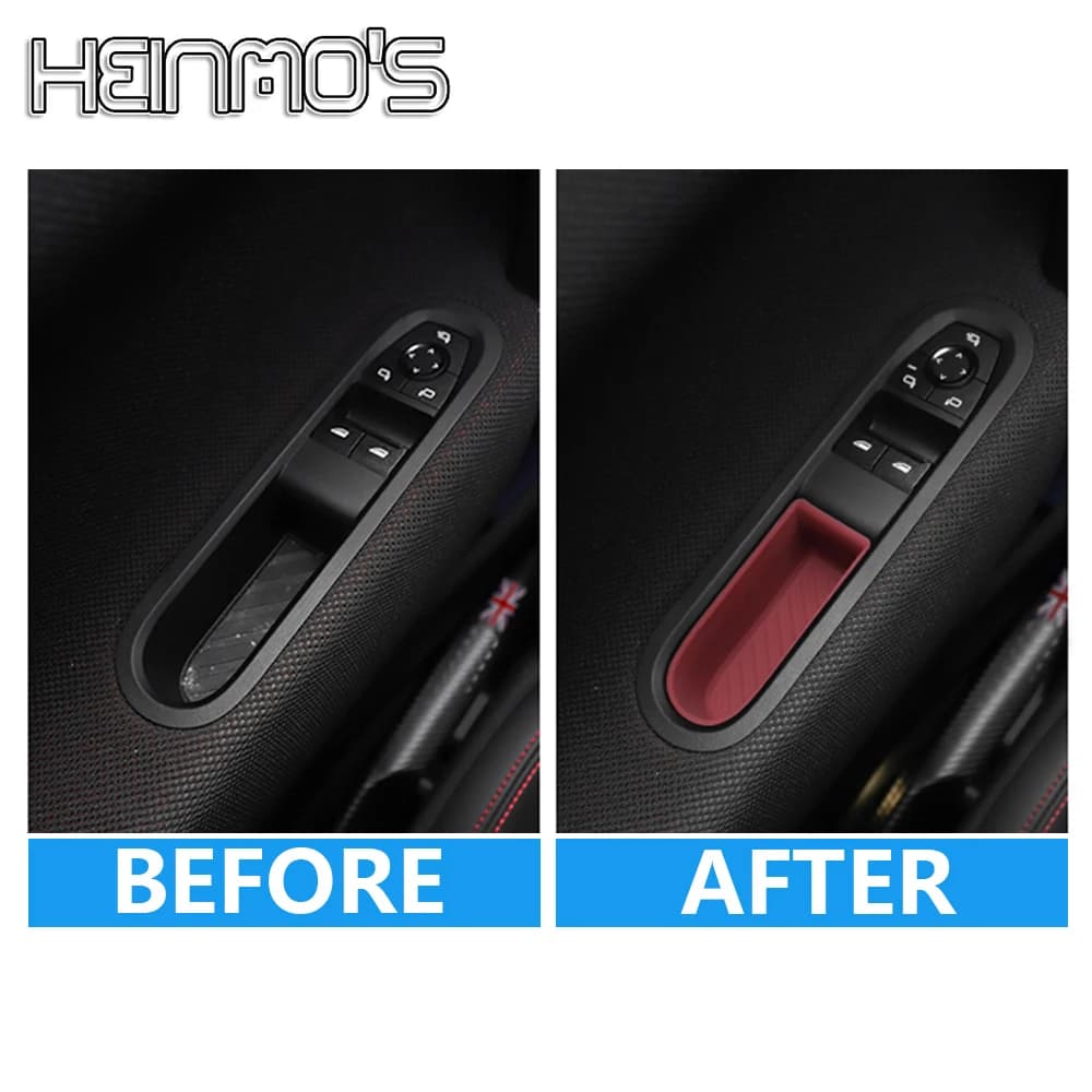 2 pz Per Mini Cooper F66 J01 U25 F65 Interni Auto Porta Finestra Sollevatore Scatola di Immagazzinaggio Organizzatore Trim Accessori di Modifica