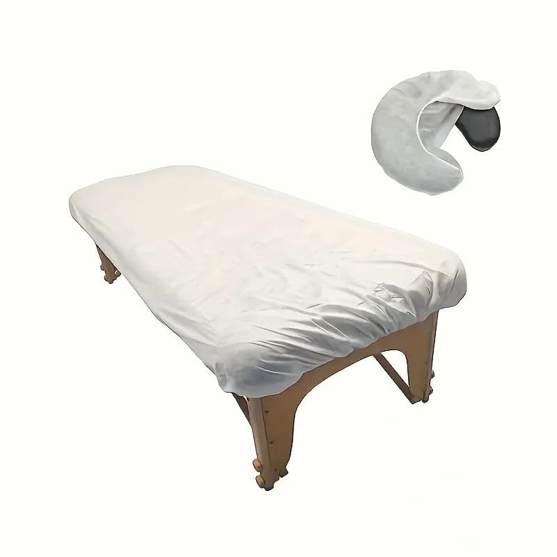 10 Pezzi di Lenzuola Monouso Elasticizzate in Tessuto Non Tessuto per Centri Estetici, Massaggi e SPA