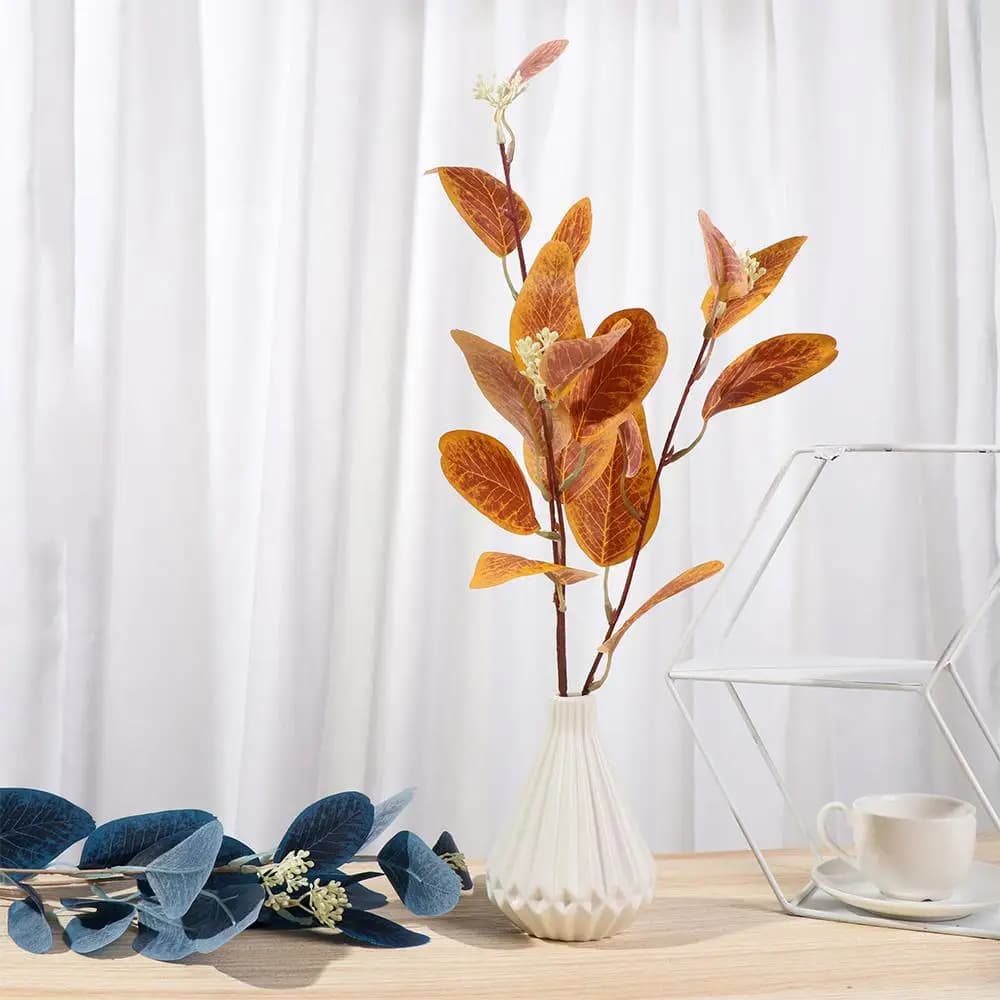 Craft Floral Arrangement Home Decor Leaves With Fruits Bridal Bouquet Simulation Plants Branches Artificial Eucalyptus Stems