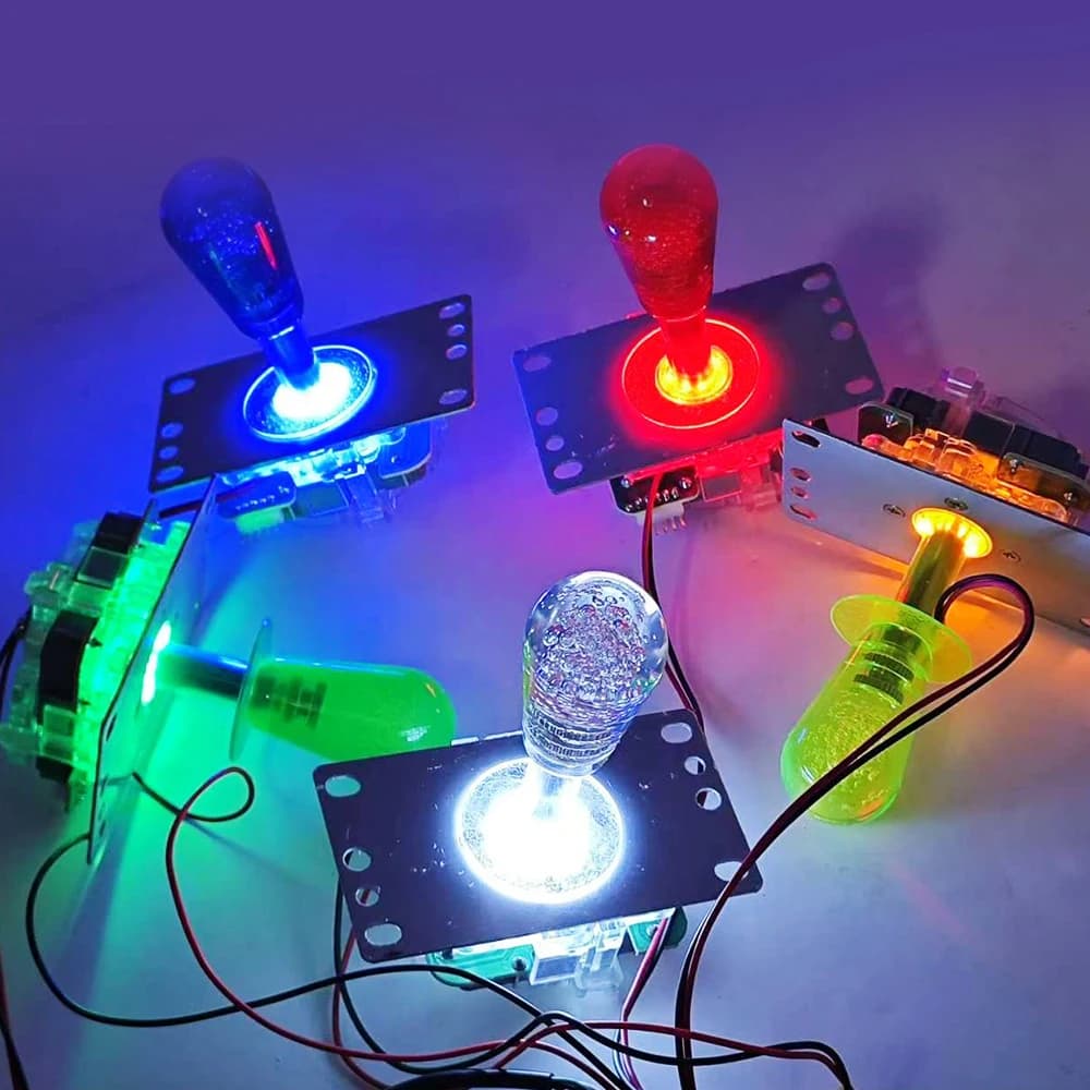 Joystick LED Arcade 5V Joystick luminoso a led colorato illuminato per macchine arcade, gru ad artiglio/vendatrici