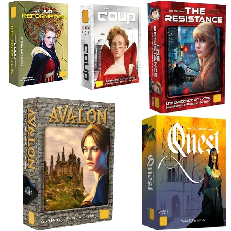 New Board game The Resistance Avalon Coup Quest Full English Family party Interactive Strategy Party Game Children's Toys