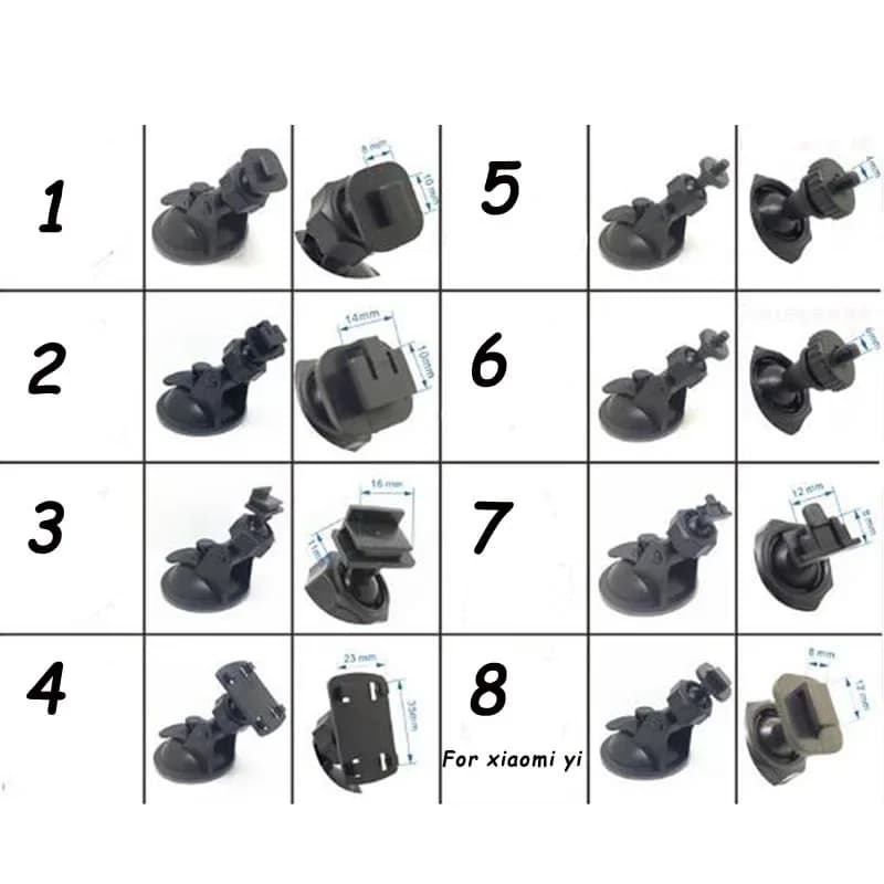 Super 68MM magic suction cup holder for dashboard support with 8 adapter types, 360 degree angle car support for DVR DV GPS camera